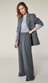 Femmes du Sud broek wide leg Demi stripe gray